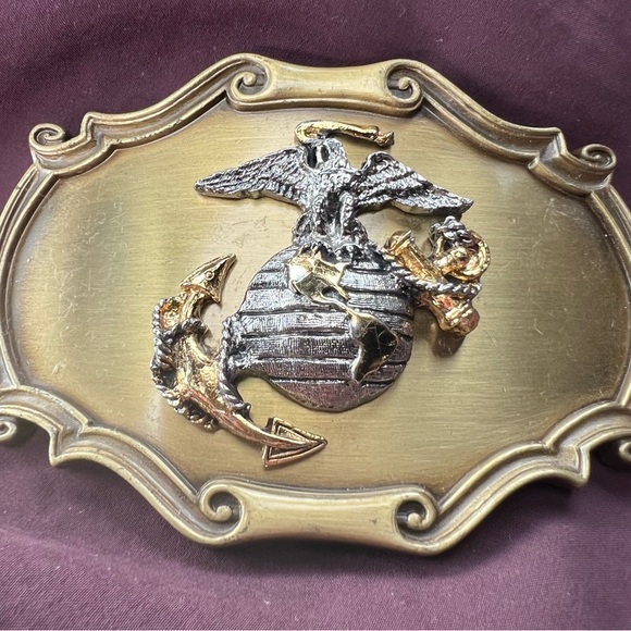 Vintage United States Marine Corps Collector Belt Buckle by Raintree - Picture 7 of 15